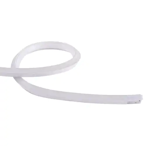 Flexible white LED strip light for commercial lighting applications.