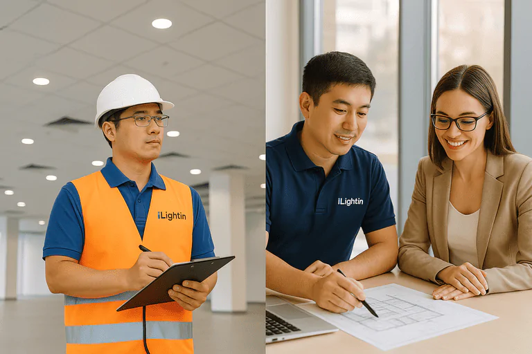 High-quality professional commercial lighting solutions by iLightin for businesses and industries.