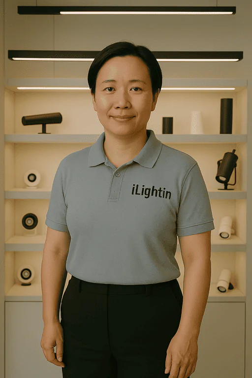 ILightin professional commercial lighting specialist in showroom setting.