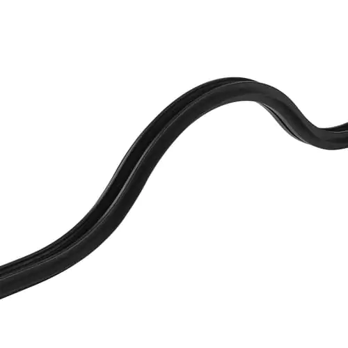 Flexible black LED strip light with smooth curve, ideal for commercial and professional lighting solutions.