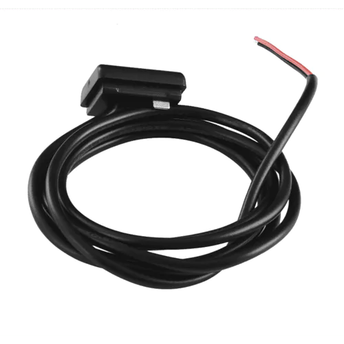 Flexible black LED strip light connector with wiring for professional commercial lighting.
