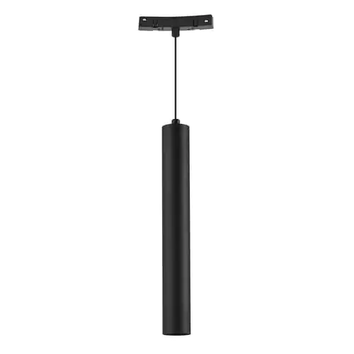 Large black LED commercial downlight fixture for professional lighting solutions.