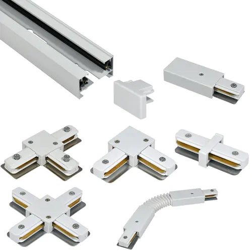 Flexible LED strip connectors and accessories for professional commercial lighting solutions.