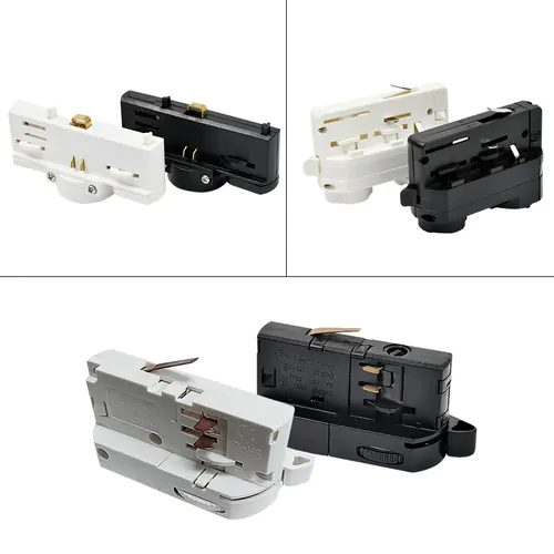 Compatible electronic connectors for commercial lighting fixtures.