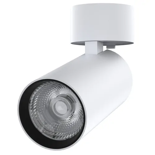 LED track lighting fixture, modern commercial lighting solution, white finish for retail and office spaces.