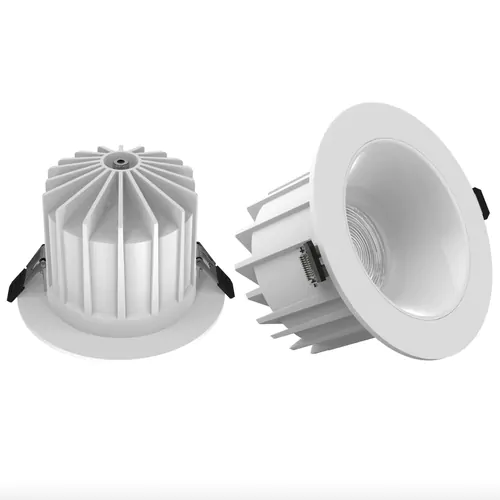 High-quality LED recessed downlights for professional commercial lighting applications.
