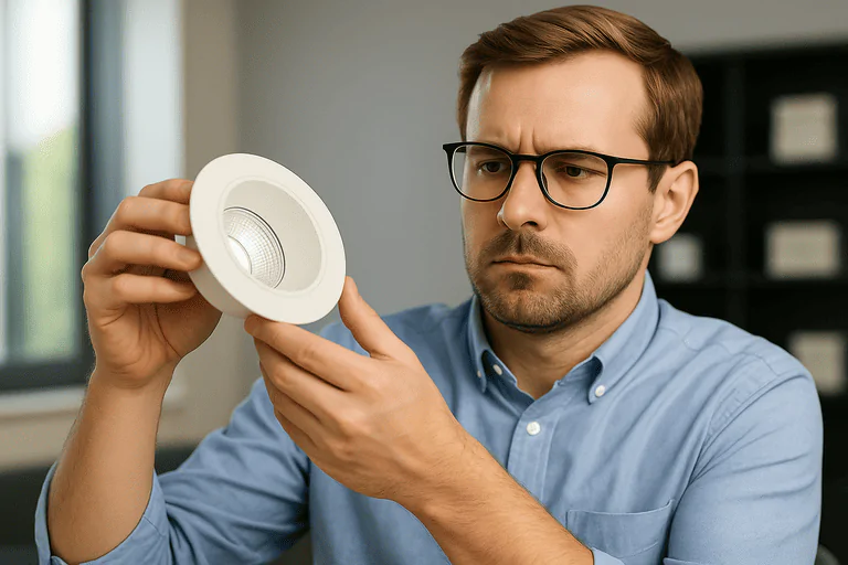 Adjustable recessed LED downlight for commercial lighting applications.