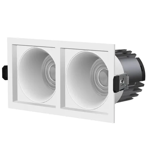 High-performance double spotlight LED downlight for commercial lighting applications.