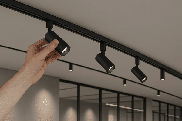 adjustable magnetic track lighting