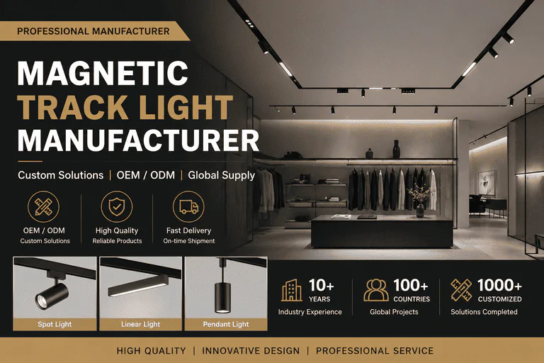 custom magnetic track light manufacturer for commercial lighting projects OEM ODM solutions